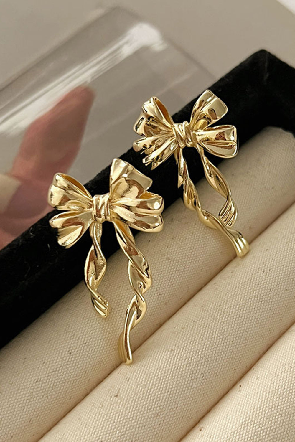 Gilded Grace Bow Studs