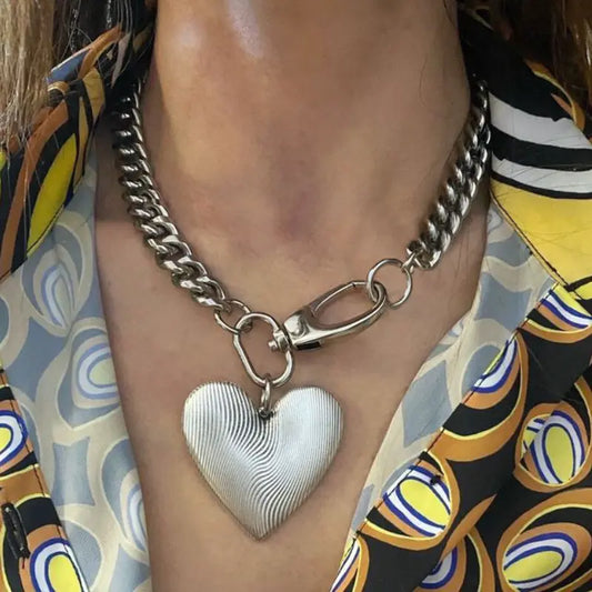 Piece of my Heart Chunky Chain Necklace