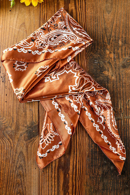 Old Flame Satin Square Scarf