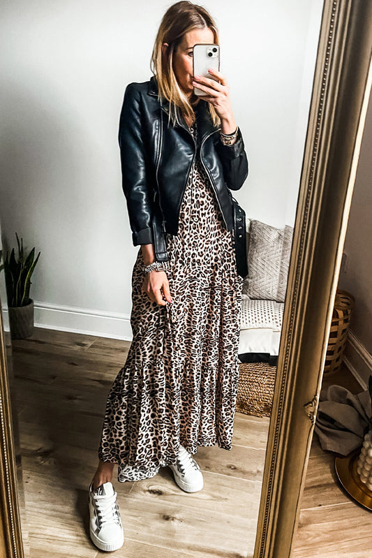 Leopard Rhythm Maxi Dress