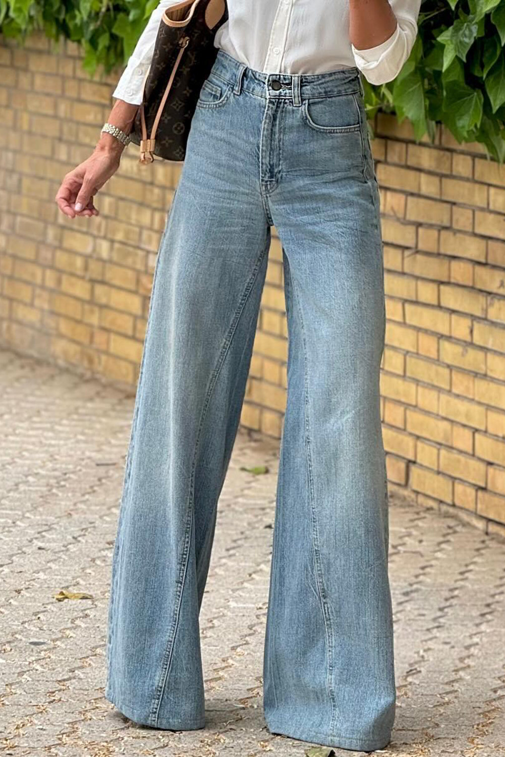 Dusk Drift Acid Wash Wide-Leg Jeans