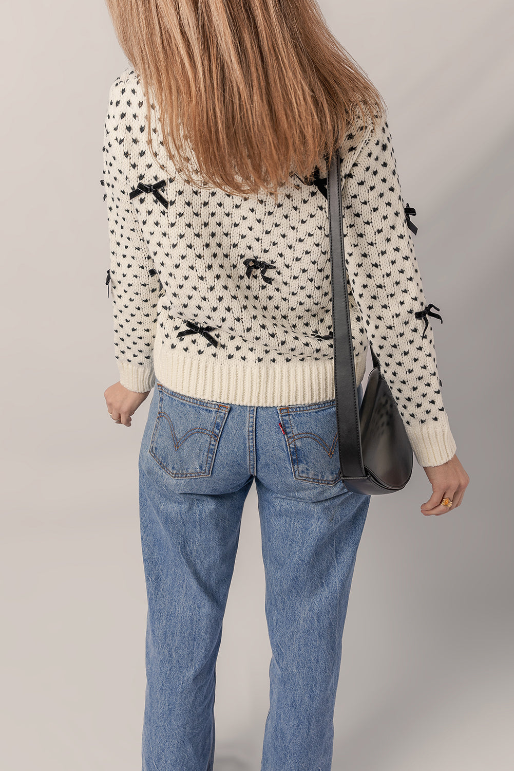 Cream Puff Bow Sweater