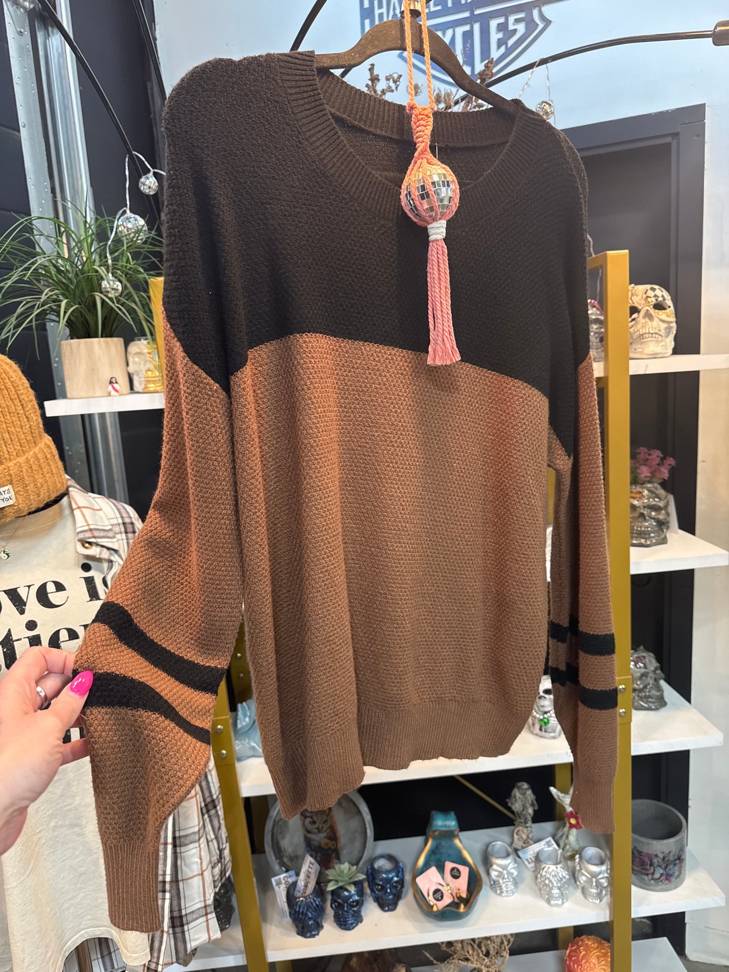 Streetlight Colorblock Thin Sweater