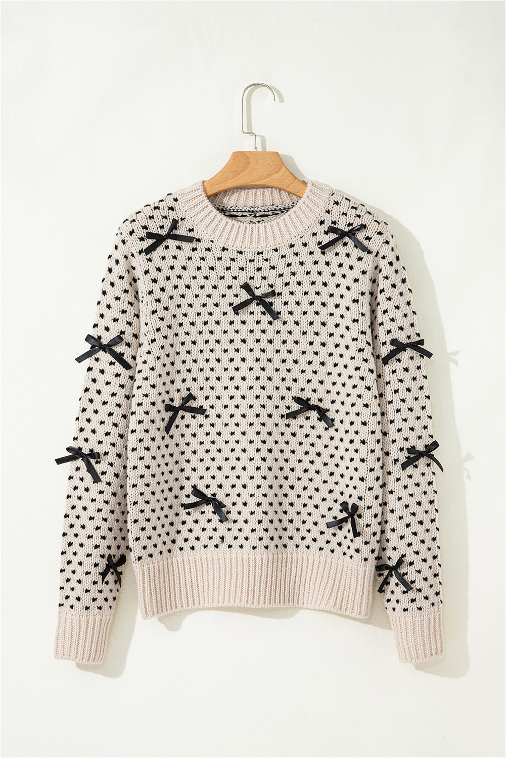 Cream Puff Bow Sweater