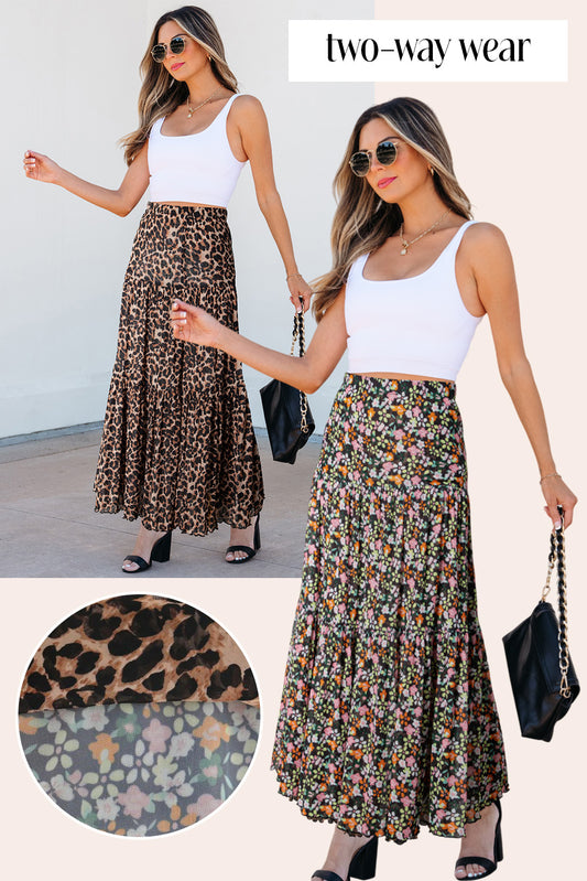 Roar & Bloom Reversible Maxi Skirt