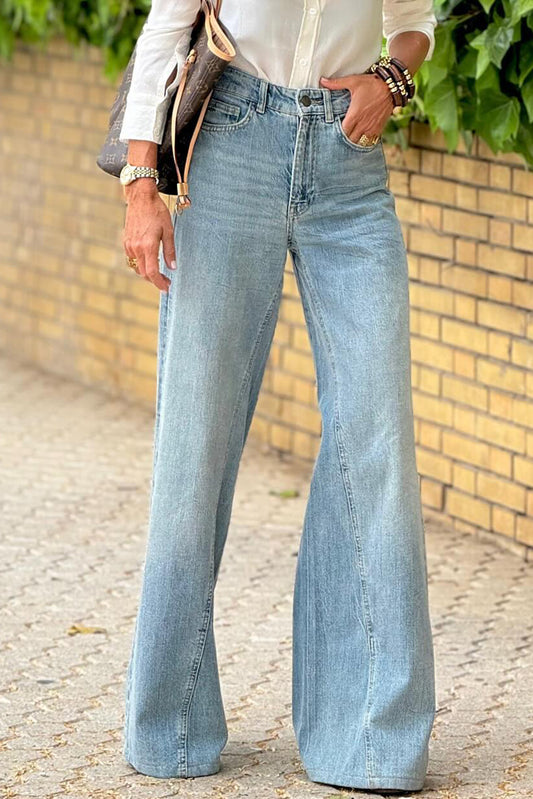 Dusk Drift Acid Wash Wide-Leg Jeans