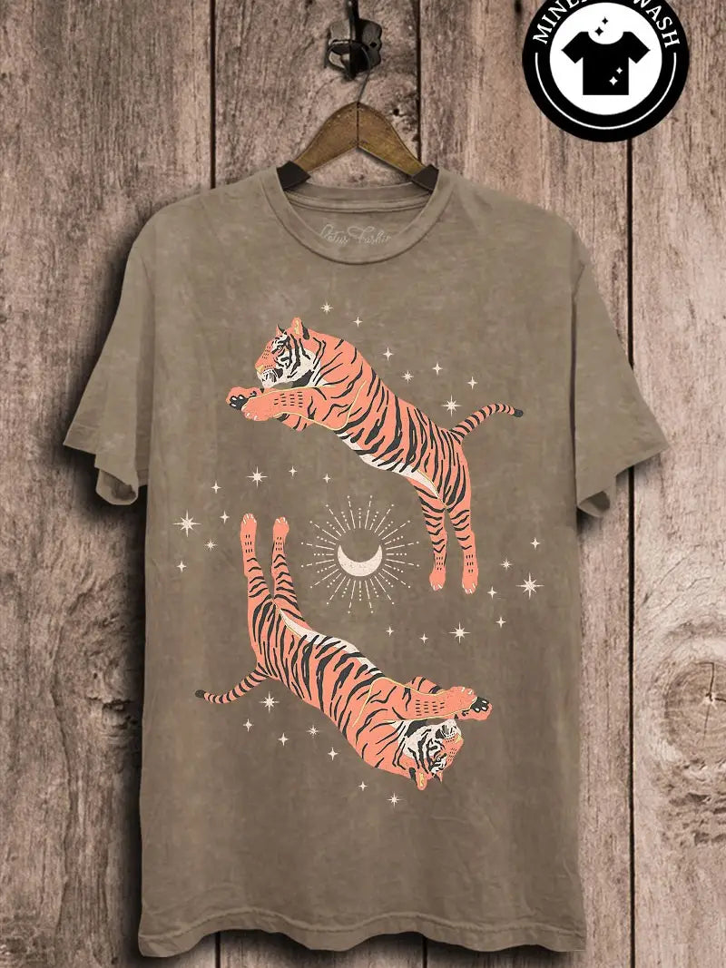 Tigers and the Moon Graphic Tee