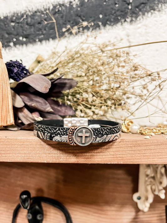 “Faith” Leather Bracelet