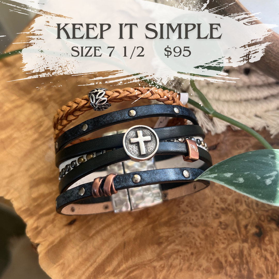 “Keep it Simple” Leather Bracelet
