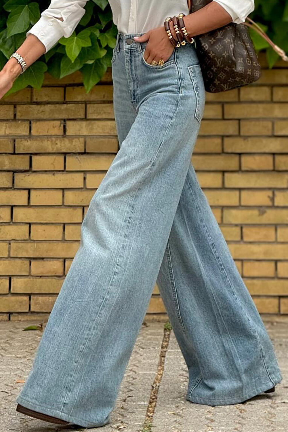 Dusk Drift Acid Wash Wide-Leg Jeans