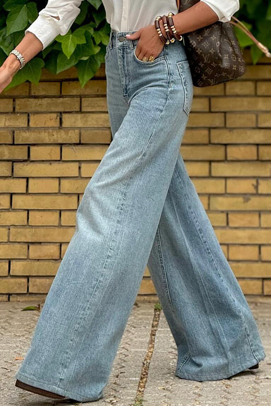Dusk Drift Acid Wash Wide-Leg Jeans