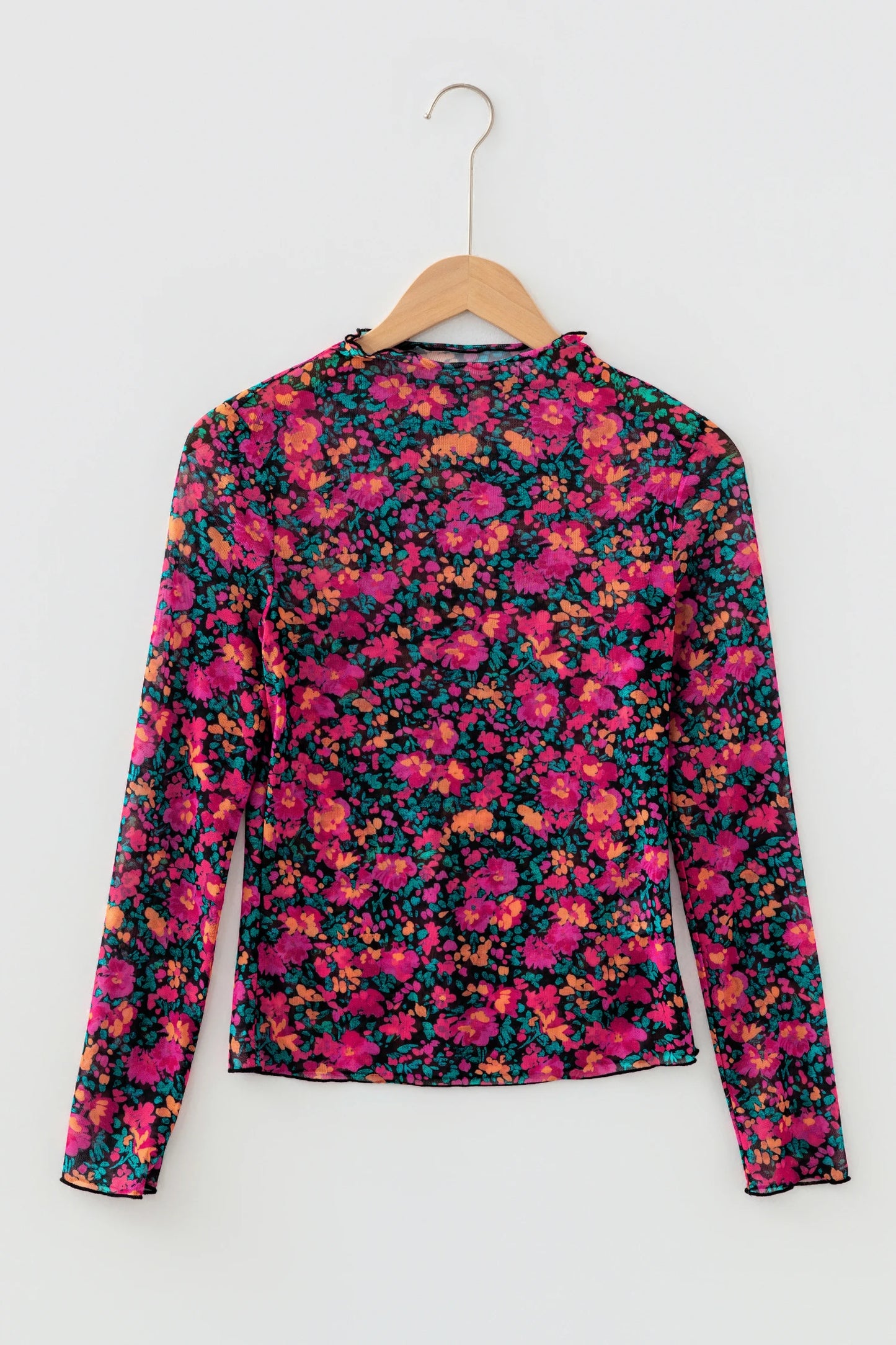 Sheer Romance Floral Mesh Top