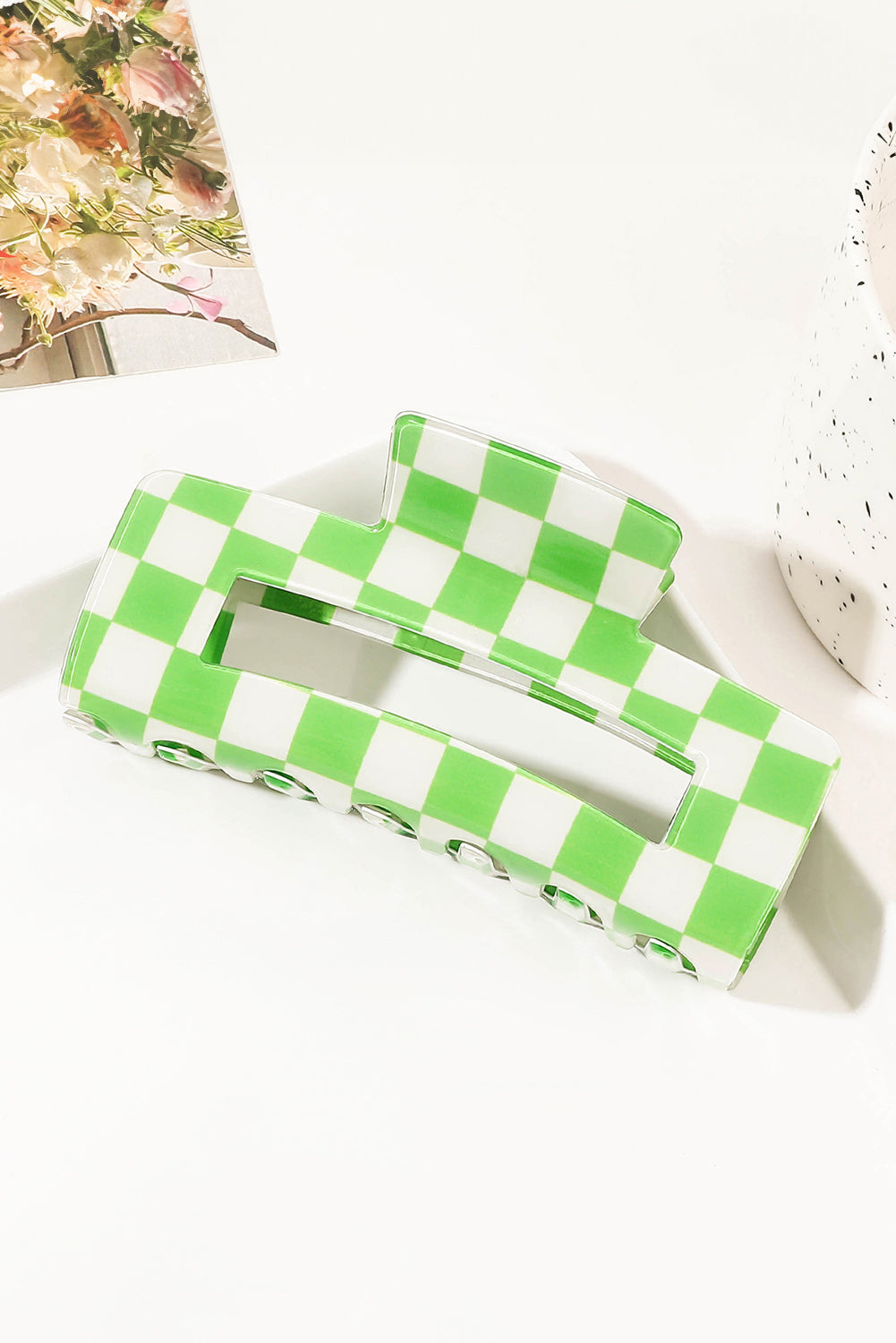 Check It Checkered Claw Clip