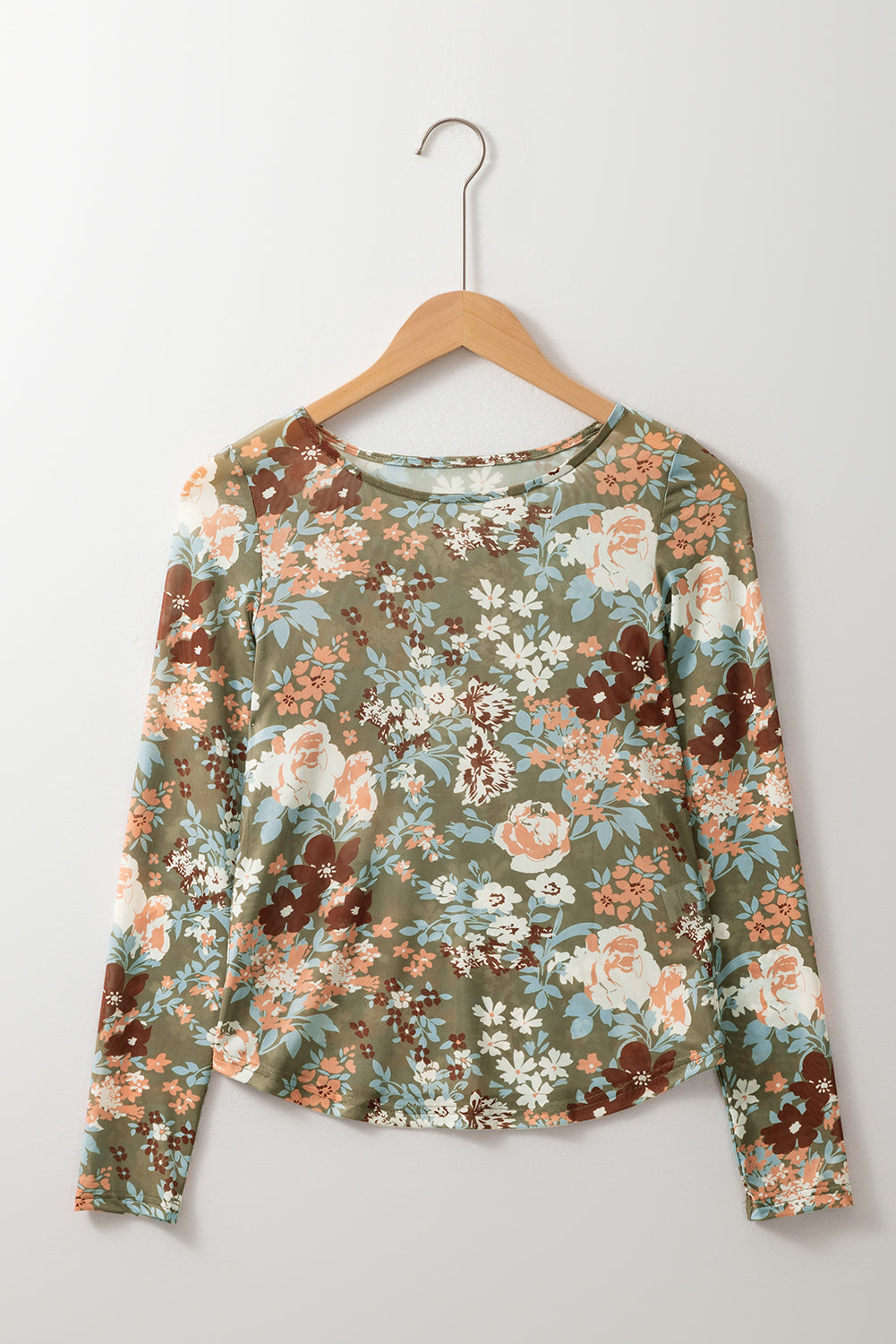 Floral Mesh Long Sleeve