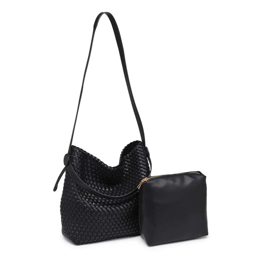 Edith Woven Hobo Handbag
