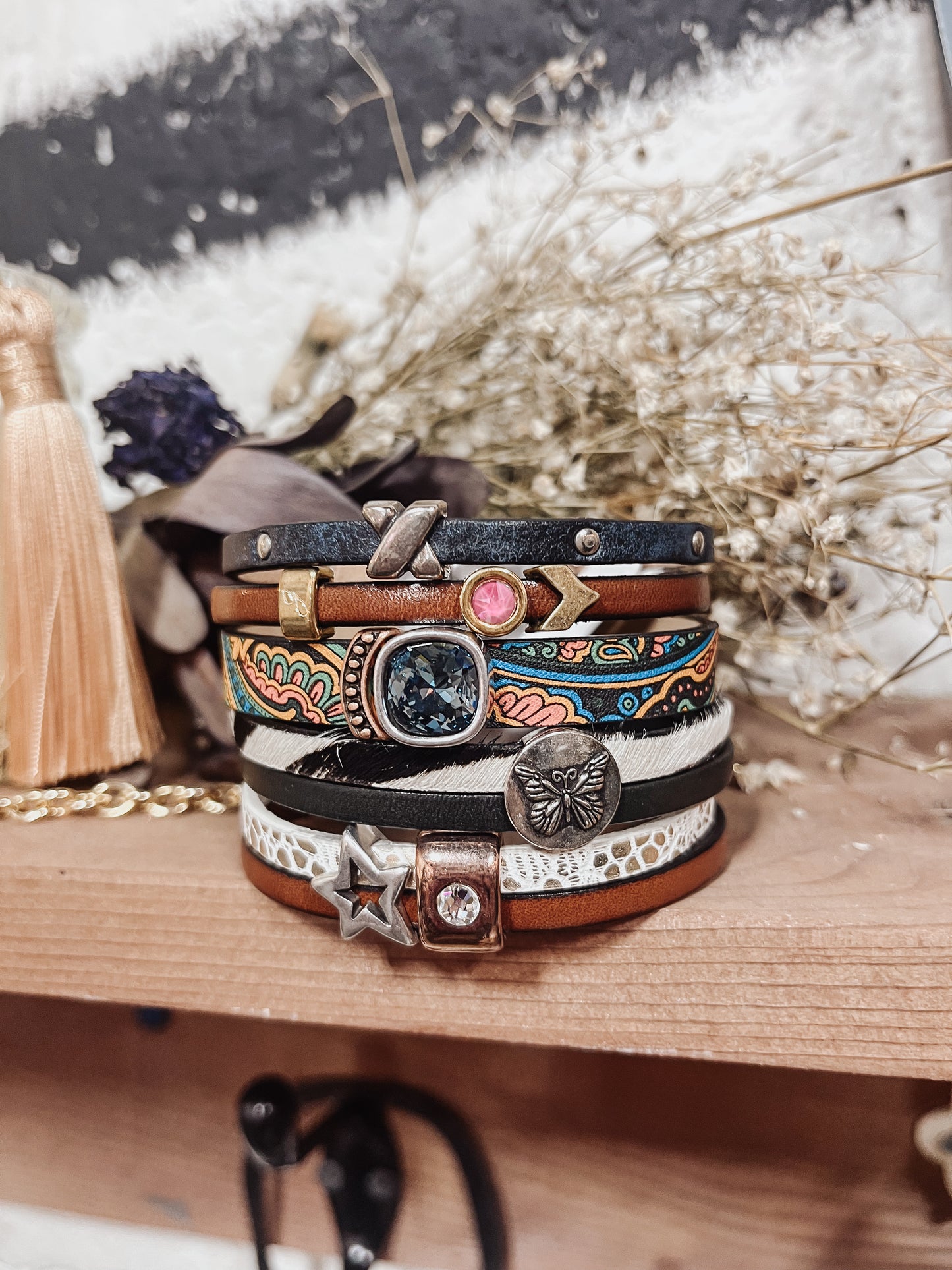 “Yippee Ki Yay” Leather Bracelet