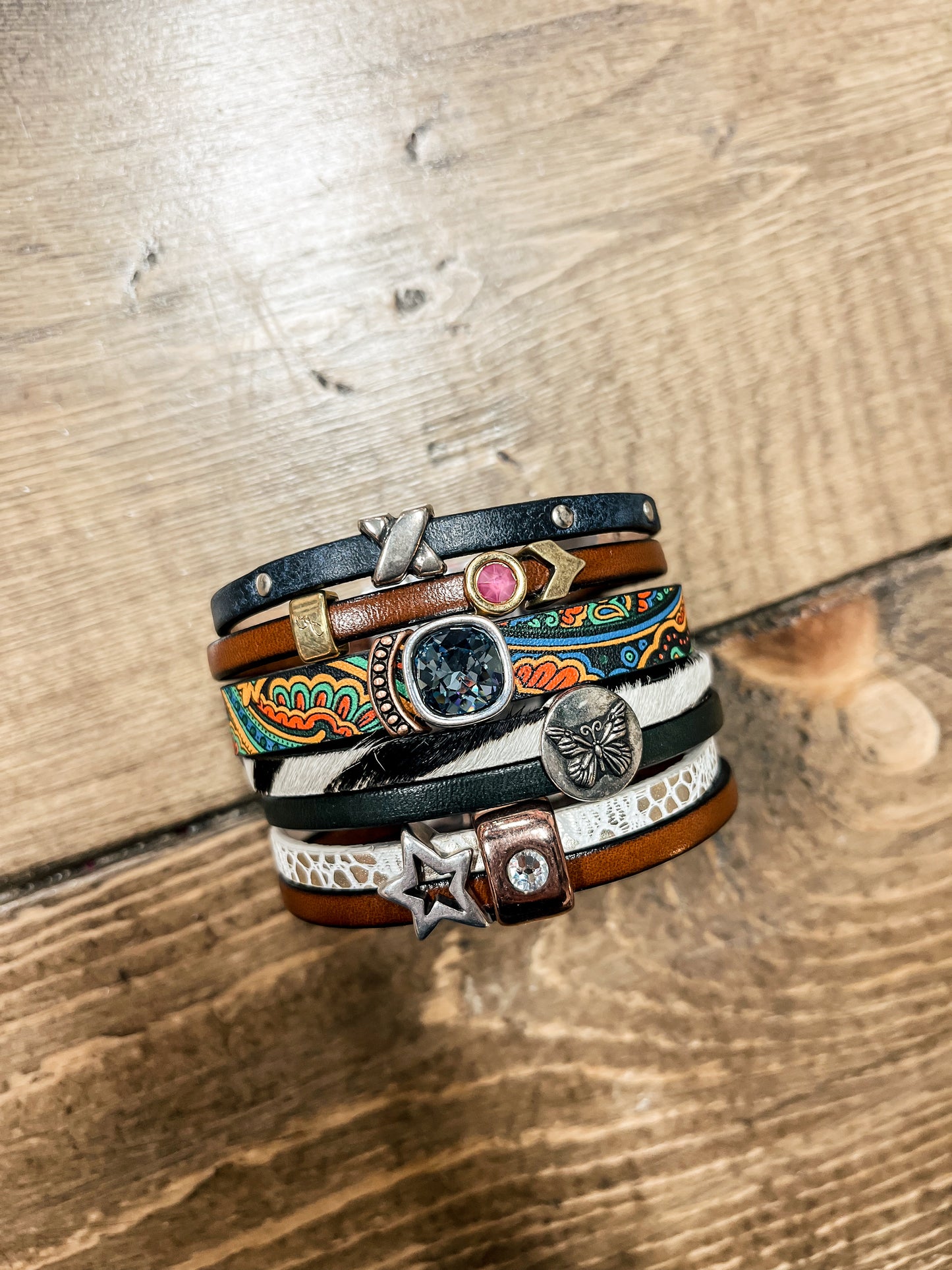 “Yippee Ki Yay” Leather Bracelet