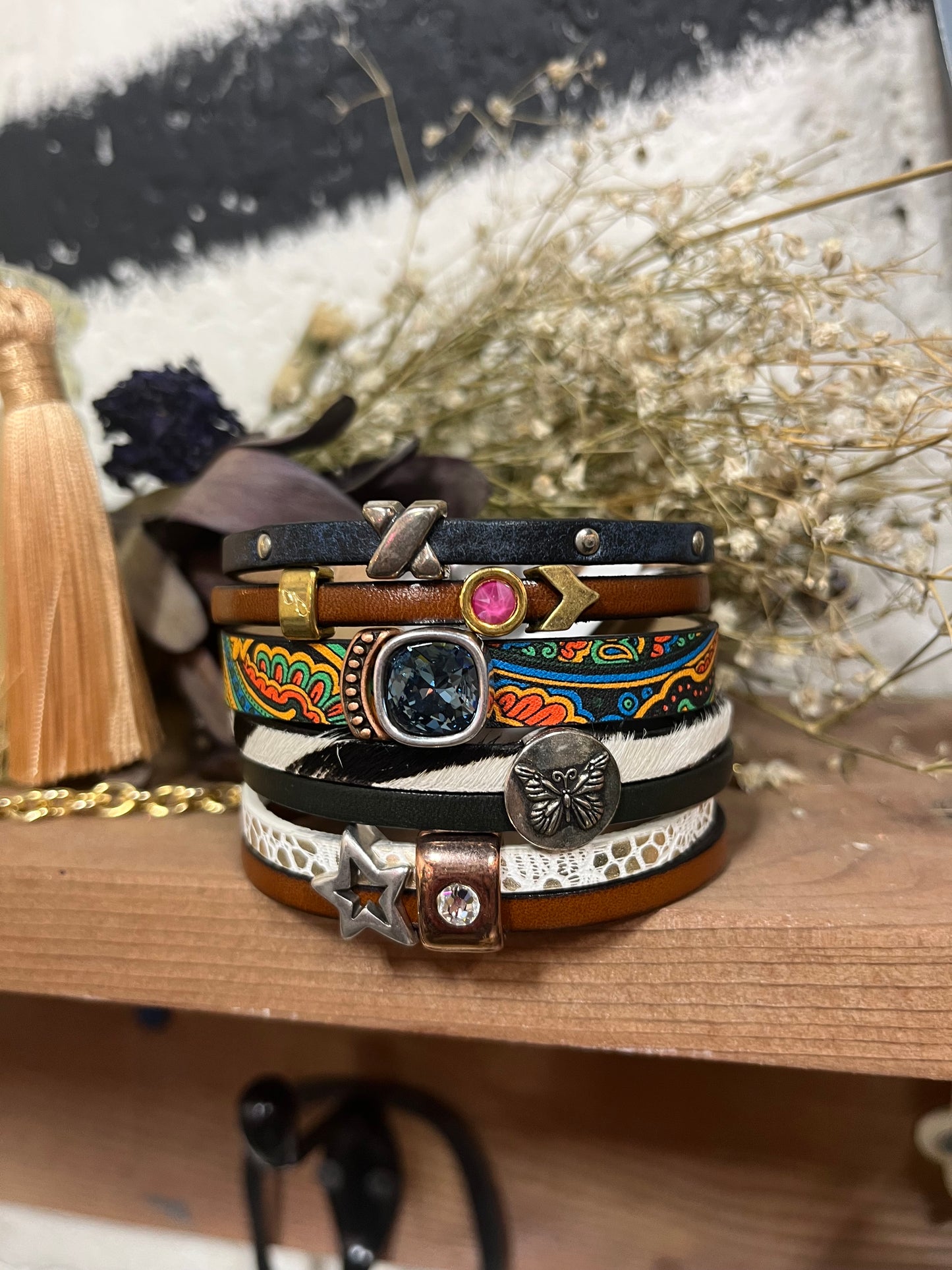 “Yippee Ki Yay” Leather Bracelet