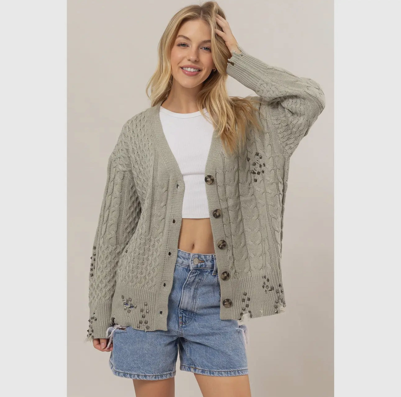 Distressed Darlin Cardi