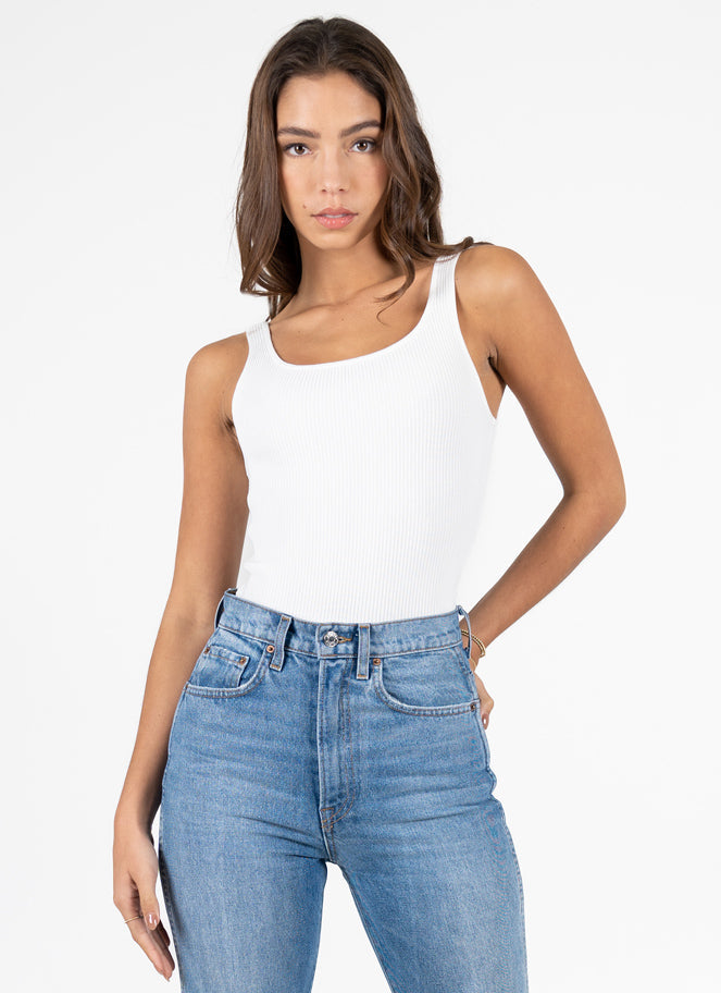 Cest Moi Thick Ribbed Crop Tank