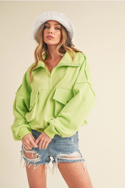 The Kootenay Pullover - Lime