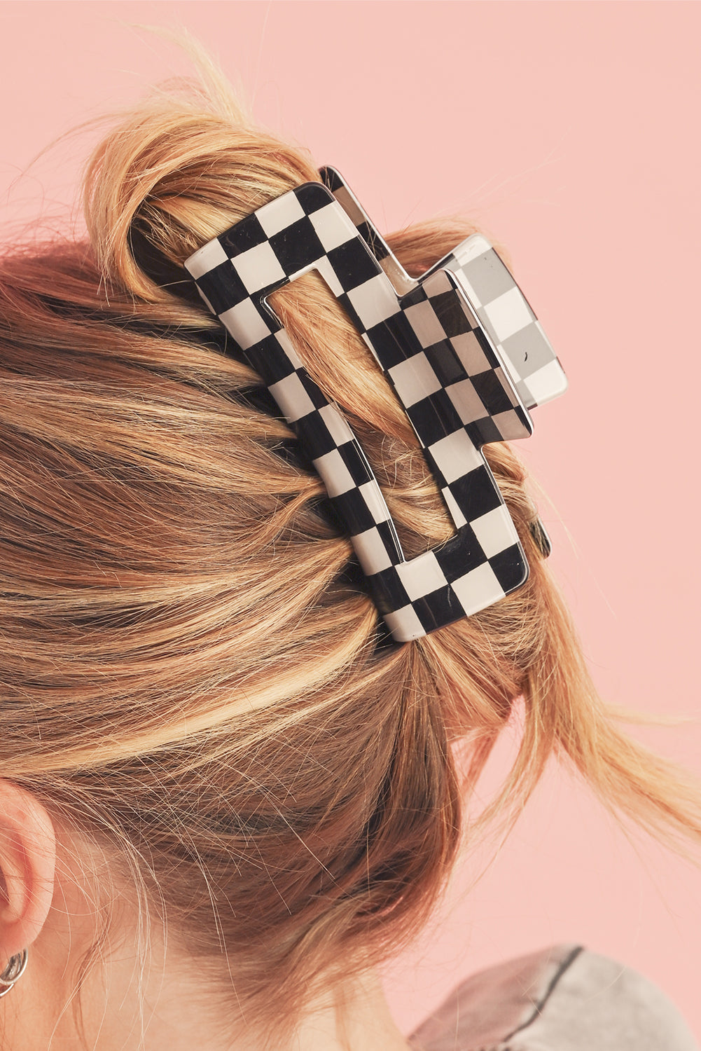 Check It Checkered Claw Clip