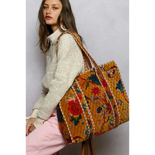 Bohemian Drift Quilted Everyday Tote