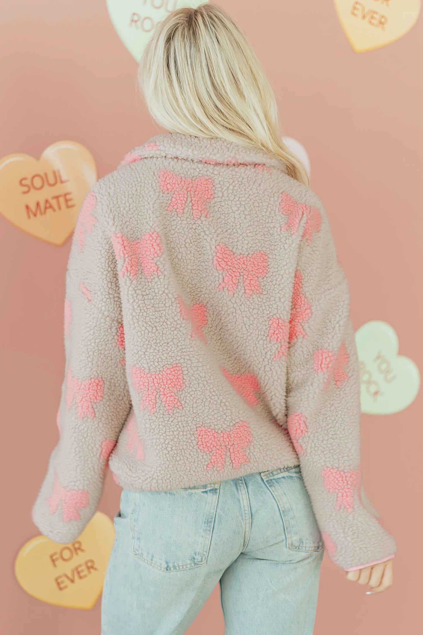 Sweet Bow Sherpa Pullover