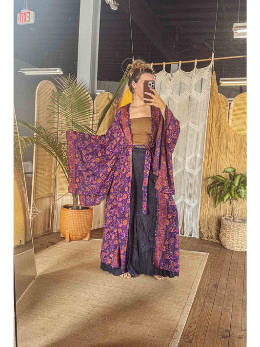 Nelson Nights Silk Drape Kimono