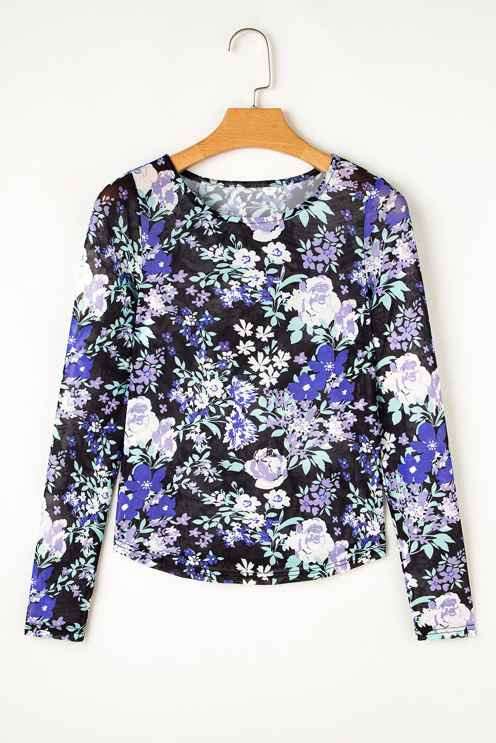 Floral Mesh Long Sleeve