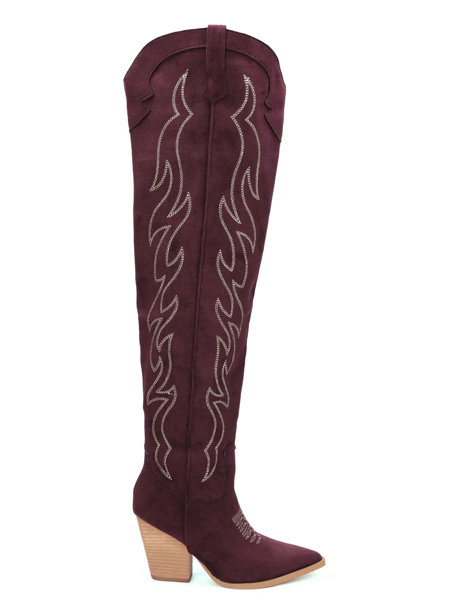 High Hopes Embroidered Thigh High Boots