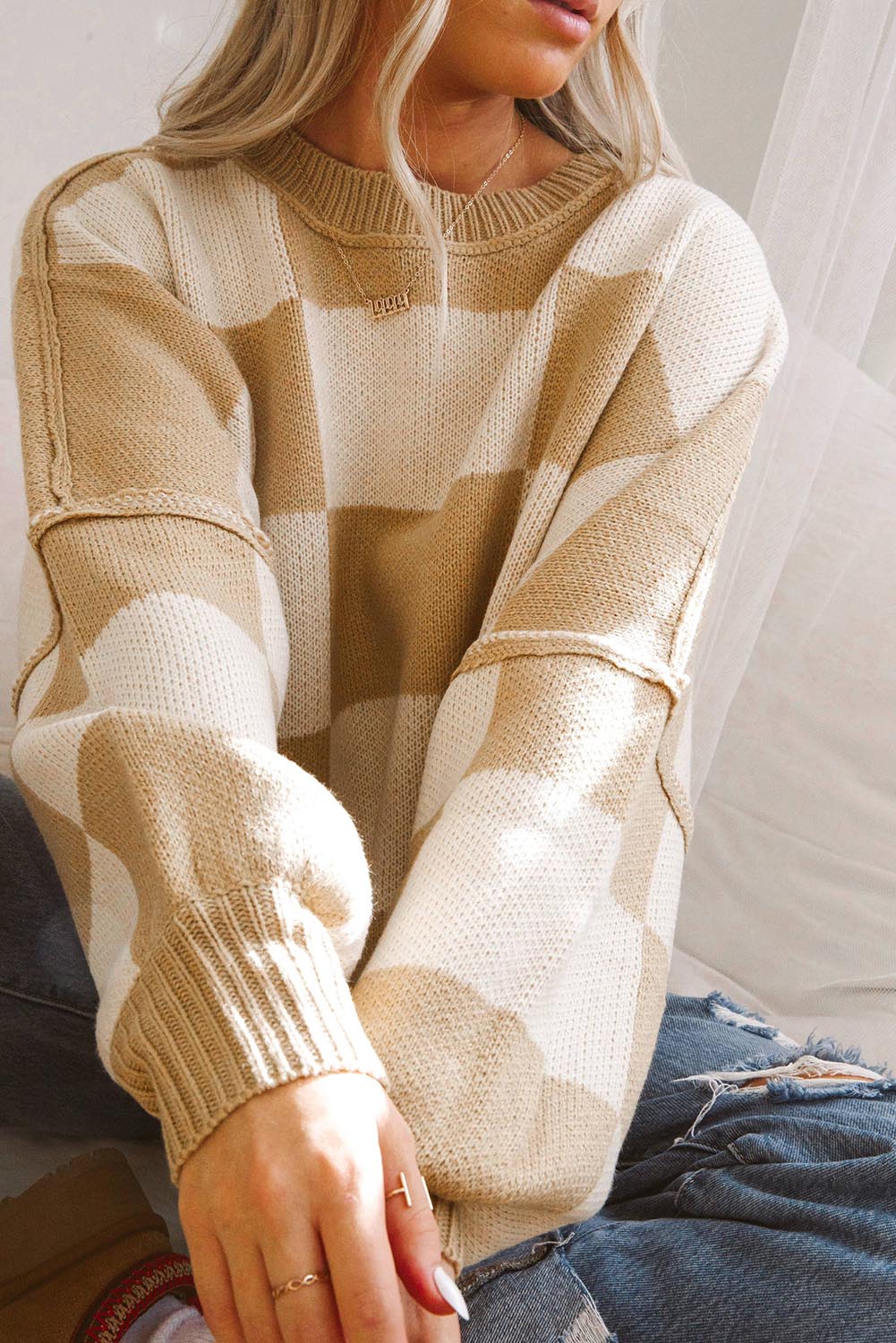 Chicka Chicka Checkered Sweater
