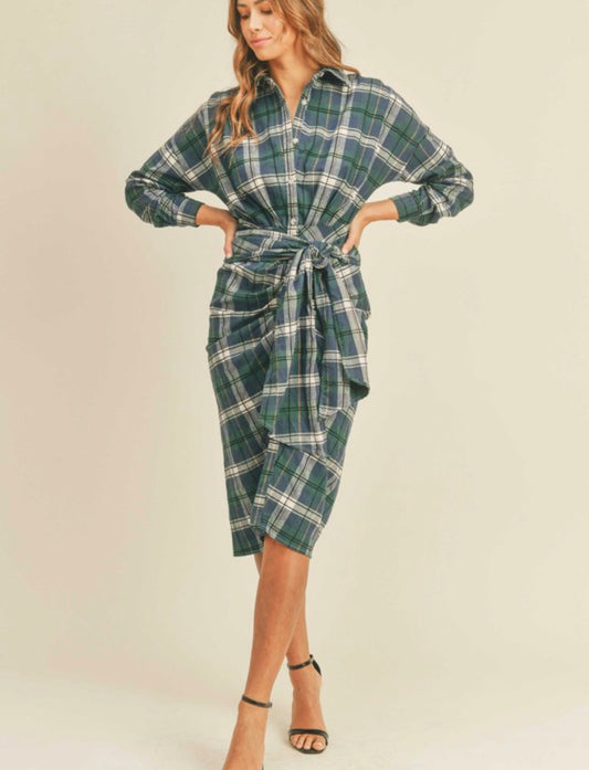 Pretty in Plaid Maxi Dress