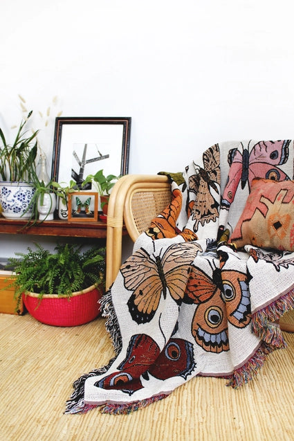 Calhoun & Co Butterfly Tapestry Blanket