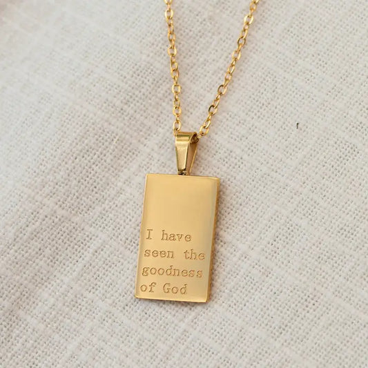 I Have Seen the Goodness of God 18k Gold Necklace