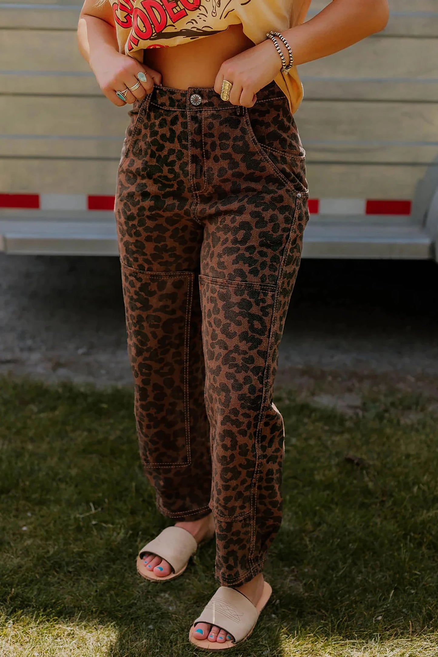 Rebel Rhythm Leopard Jeans
