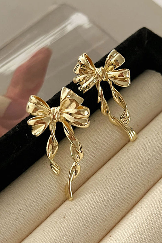 Gilded Grace Bow Studs