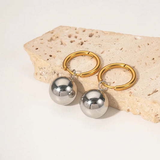 Bella Ball Huggie Earrings