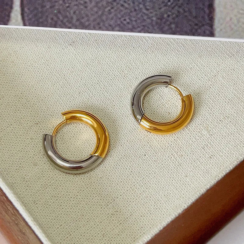 Mixed Metal Mini Hoops