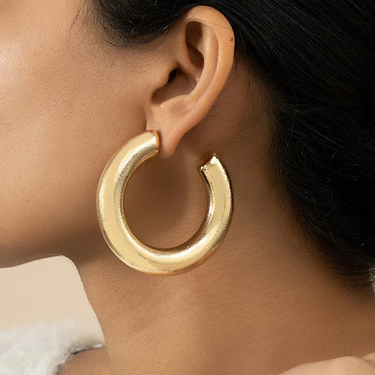 Gold Chunky Statement Hoops