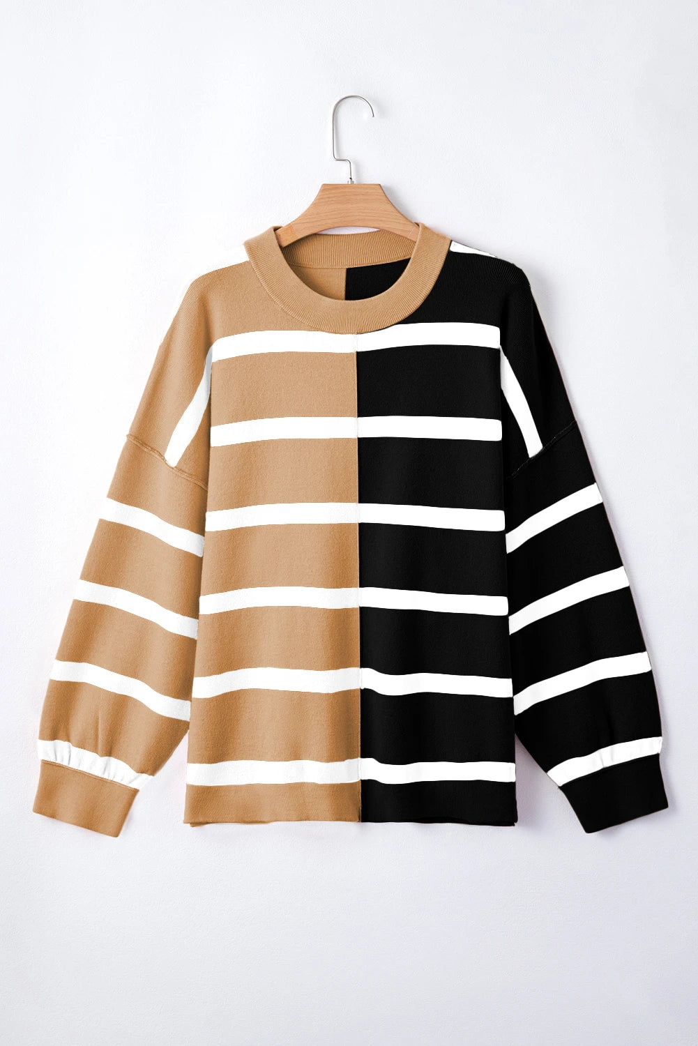 Color Clash Cozy Crew Sweater