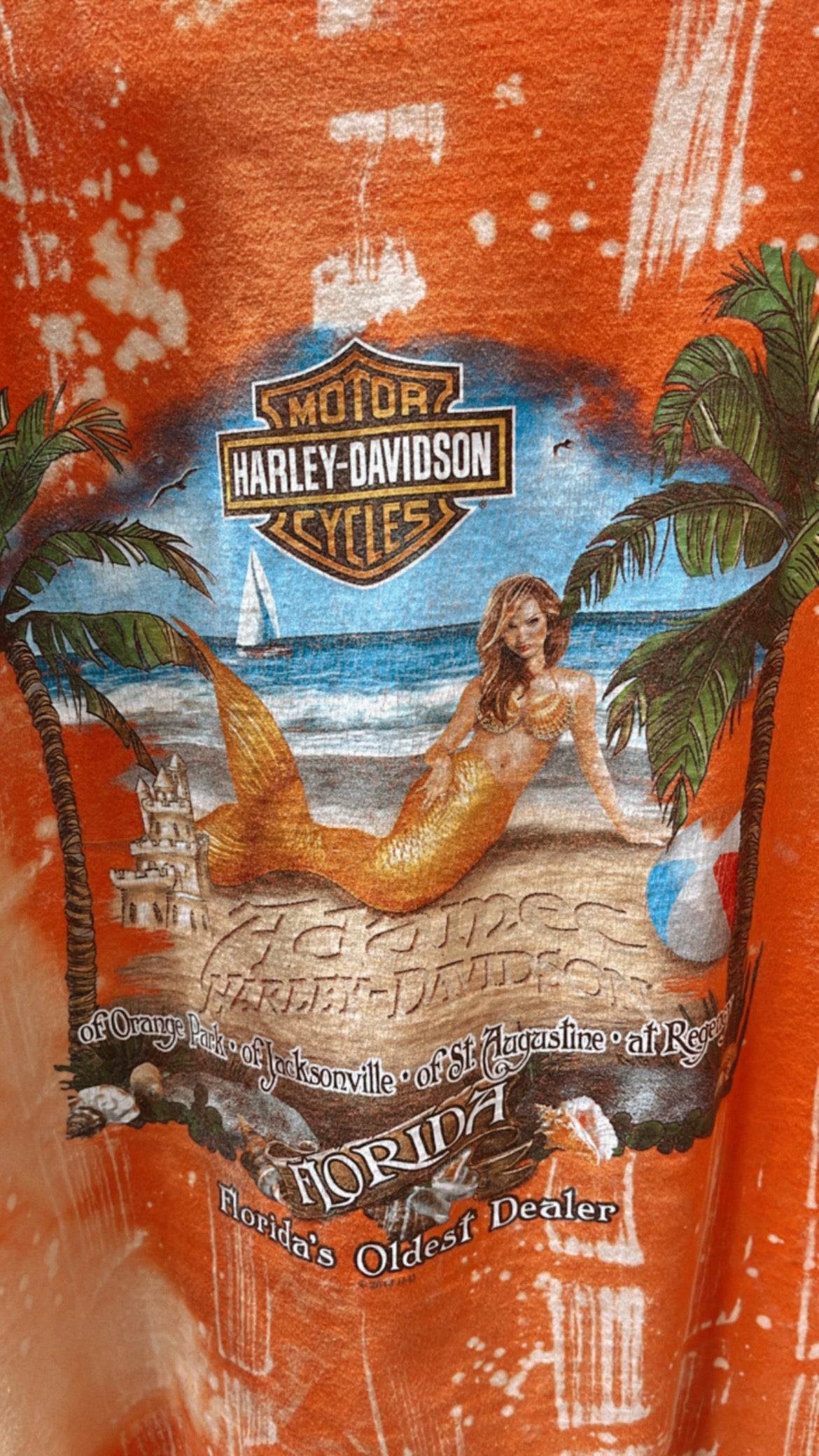 Vintage Harley Davidson Kimono Tee - FLORIDA