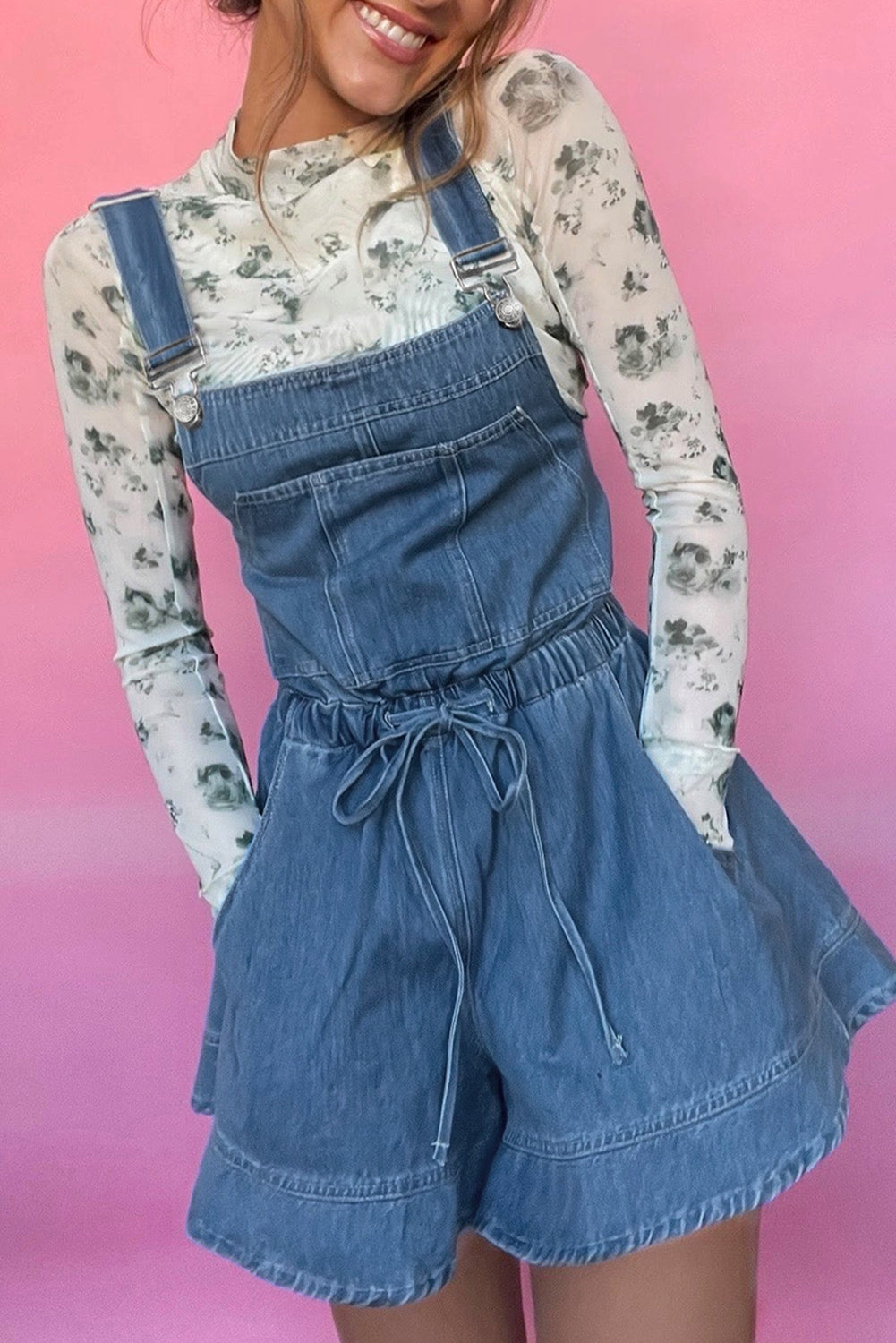 Sunny Day Flare Short Overalls