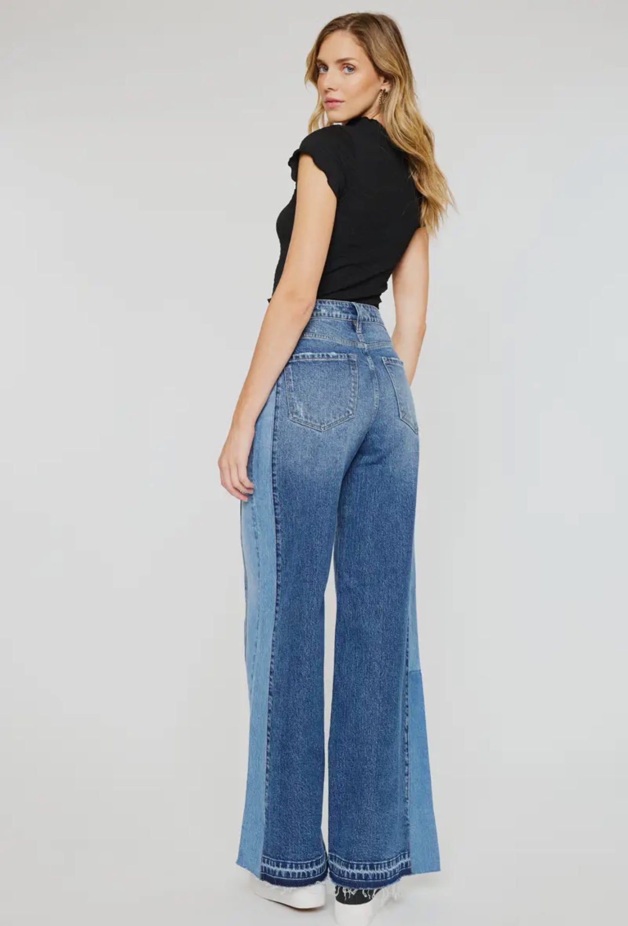 KanCan “Raw Edge Revival” High-Rise Wide Leg Jeans
