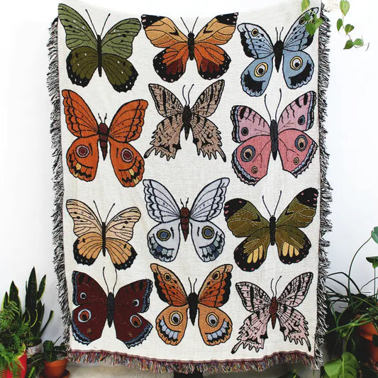 Calhoun & Co Butterfly Tapestry Blanket