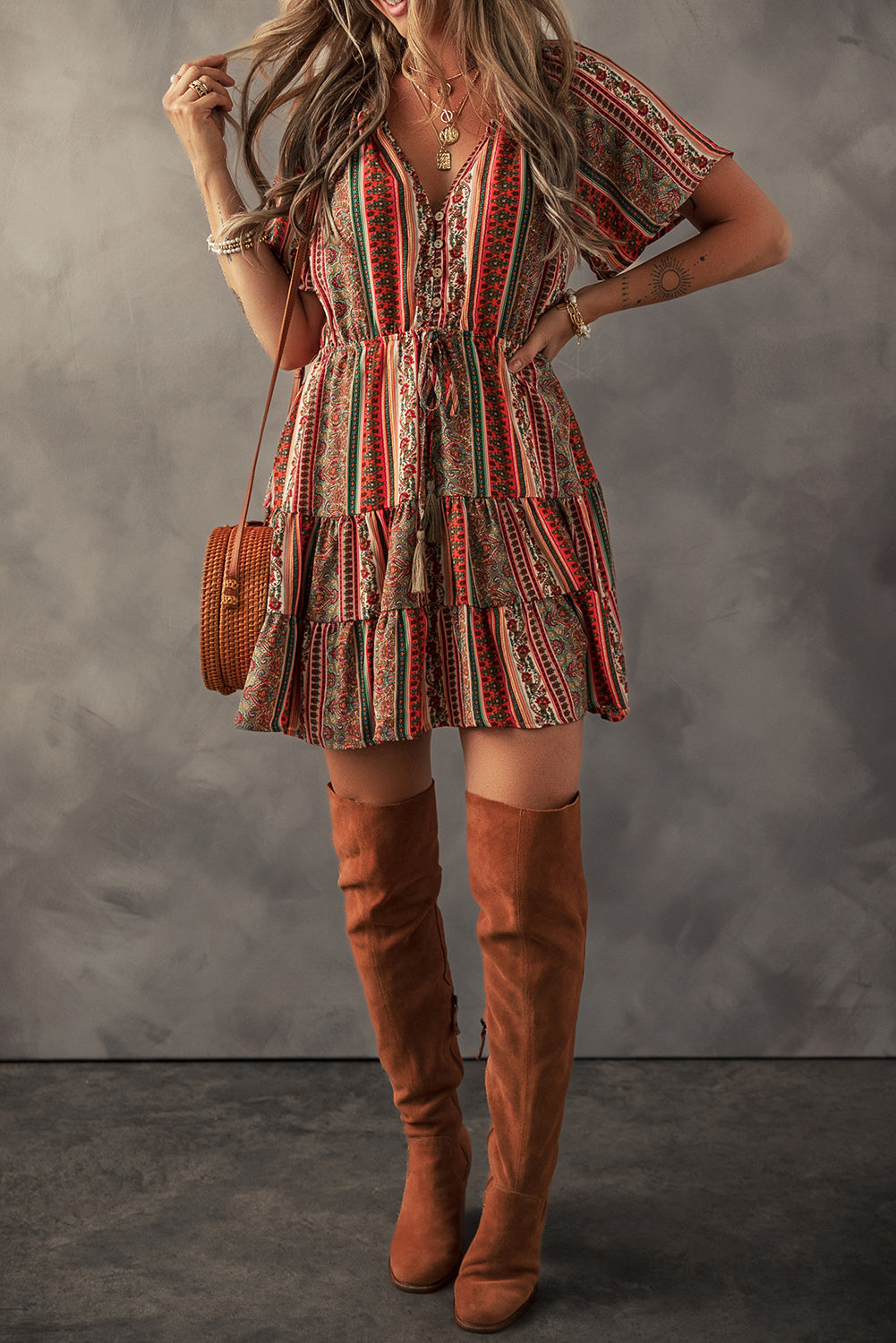 Crimson Caravan Dress