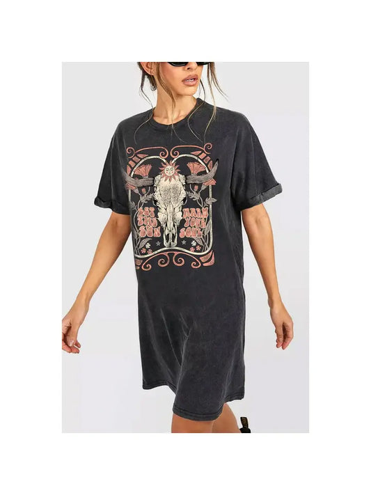 Let the Sun Warm Your Soul Graphic Tee Dress