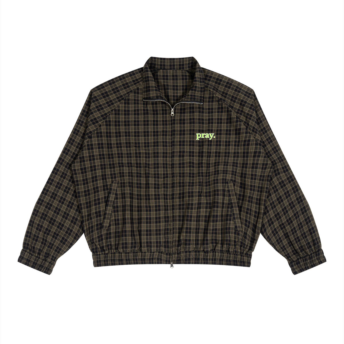 Pray Plaid Track Jacket