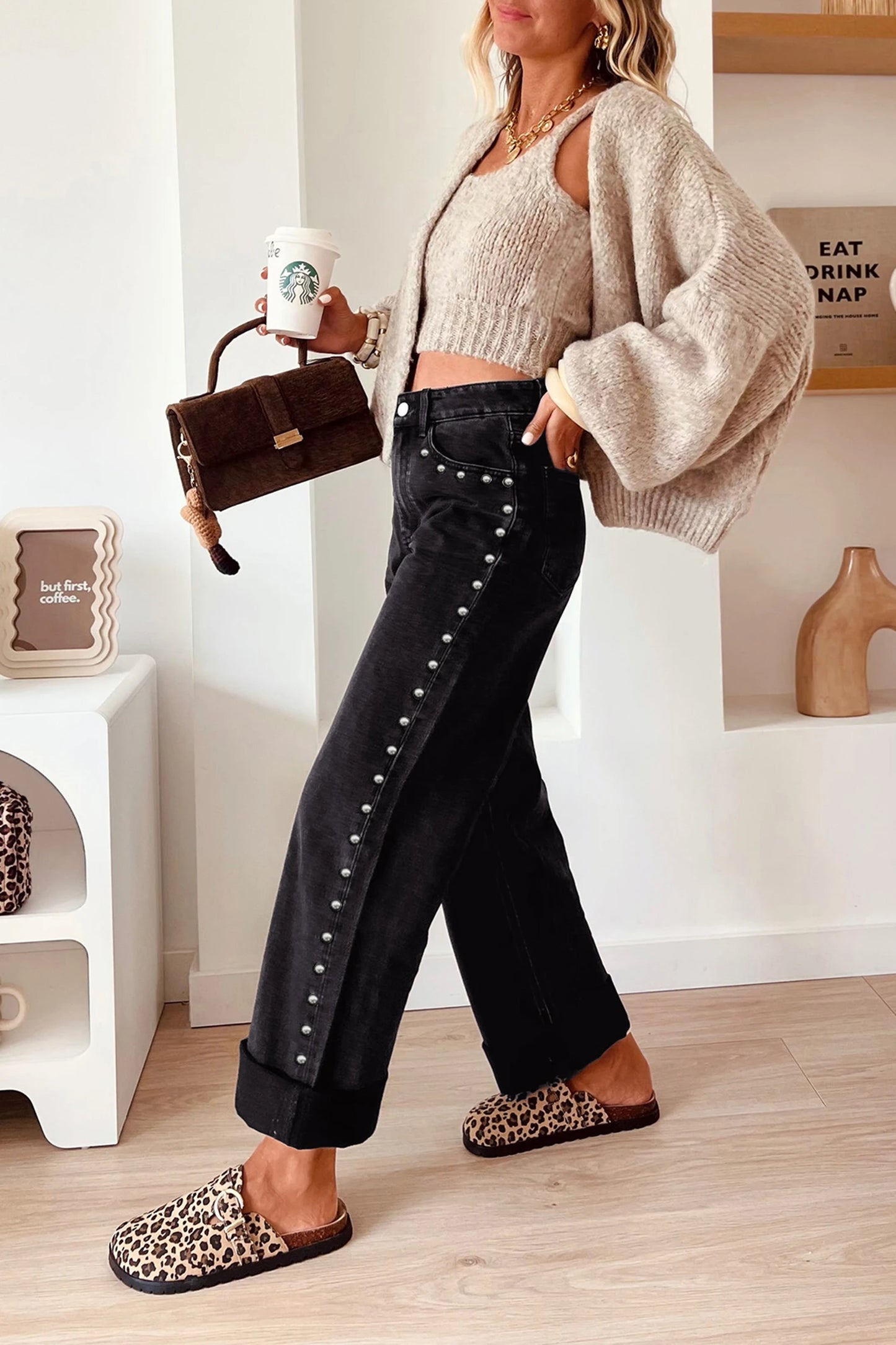 Side Hustle Studded Jeans