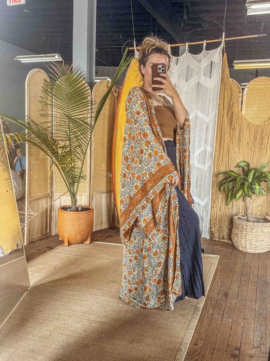 Nelson Nights Silk Drape Kimono